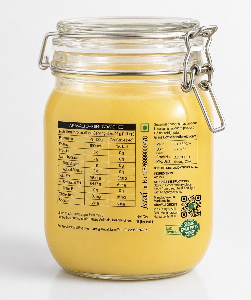 A2 Cow Ghee — 1 litre — image 2